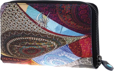 Gabs Leren Portemonnee GMONEY17 Zip Around Wallet Foulard Ibiza Kleurrijke