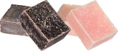 Ideas4seasons Amberblokjes/geurblokjes - roos en ylang ylang - 6x stuks - huisparfum