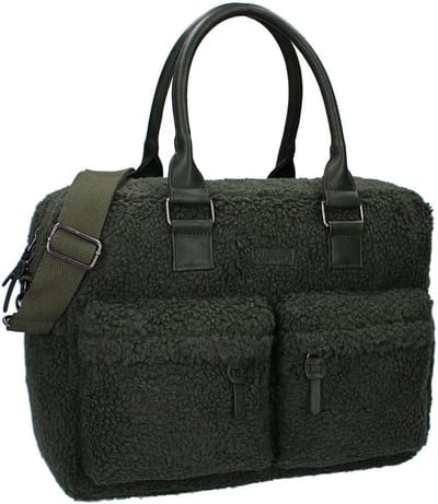Luiertas - Babyverzorgingstas - Onderweg - Inclusief aankleedkussen - 16 x 40 x 28 cm - Legergroen