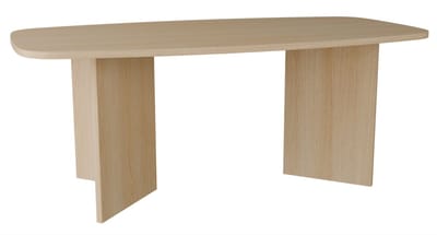 Selsey Piano – Rechthoekige eettafel met afgeronde hoeken, 190 cm, houtlook eiken Lindberg