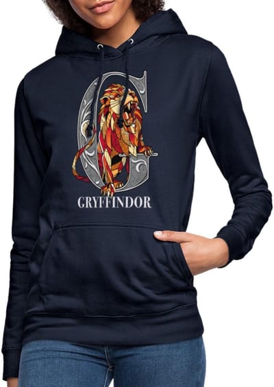 Harry Potter Gryffindor Coat of Arms Monochrome Hoodie Dames