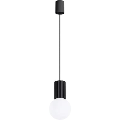 Sollux Lighting Hanglamp Halo - G9 - zwart - aluminium/glas - 12x12x120cm