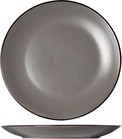 Cosy & Trendy Ontbijtbord / Dessertbord Speckle Grijs – Ø 19,5 cm – Bevat 1 ontbijtbord / dessertbord – Grijs aardewerk met speckle effect – Vaatwasser- en Magnetronbestendig – Stapelbaar