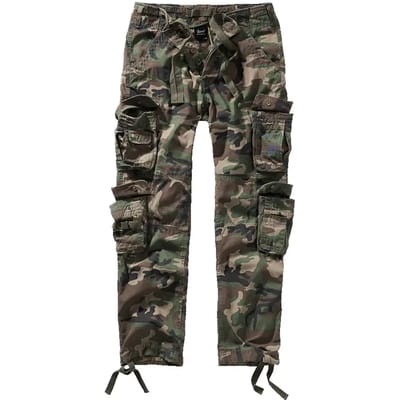 Brandit Pure Slim Fit Broek Cargobroeken woodland S Katoen - Basics, Festival