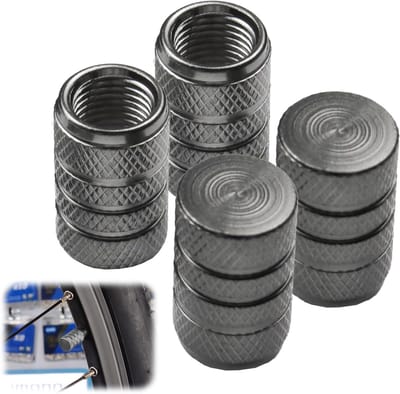 Set van 4 Aluminium Ventieldoppen voor Auto, Fiets, SUV en Motor - Duurzaam en Stijlvol Accessoire voor Banden