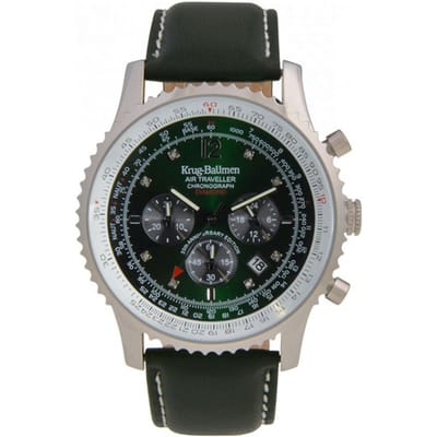 Krug-Baumen Air Traveller Diamond 46mm Anniversary Edition 600506DS Heren Horloge