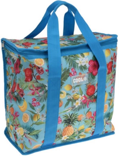 Koeltas - lunchtas - tropischeprint - turqoise - strandtas - koeltas lunch