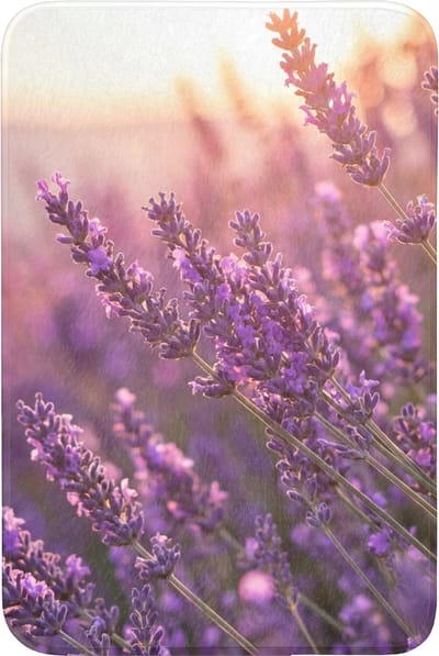 Badmat 60x90 cm - Antislip - Lavendel - Paars - Zonlicht - Badmatten voor badkamer - Badkamermat - Douchemat - Badkamer mat