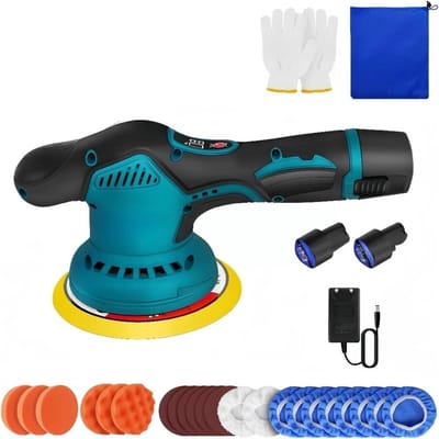 Draadloze Polijstmachine - Schuurmachine Waxer - Auto Polijsten - Borstelloze Motor - 12V 2.0Ah - One Color