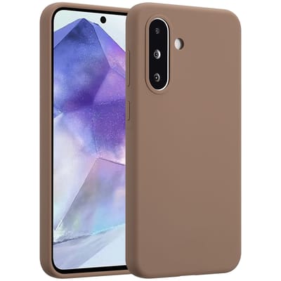 Accezz Hoesje - Geschikt voor Samsung Galaxy A36 / A56 (5G) - Liquid Silicone Backcover - Lichtbruin