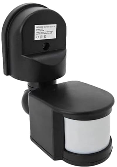 12V PIR Bewegingsdetectiesensor Schakelaar - Wandmontage, 180° Detectiehoek, Waterdicht, Automatische Dagerlichtmodus