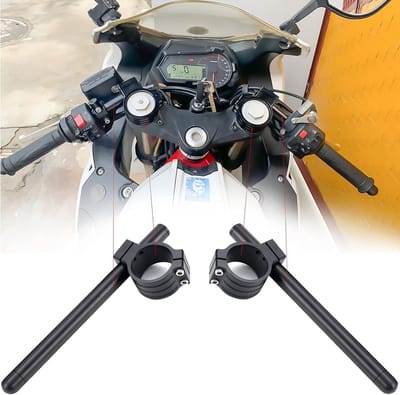 Motorfiets Stuur - Clip-ons Handgrepen - Rijcomfort Verbeteren - Verstelbare Lengte - 38mm Klemdiameter - Zwart
