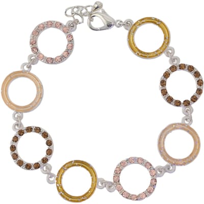 Behave - Armband met bruine steentjes rond - stijlvolle avondlook