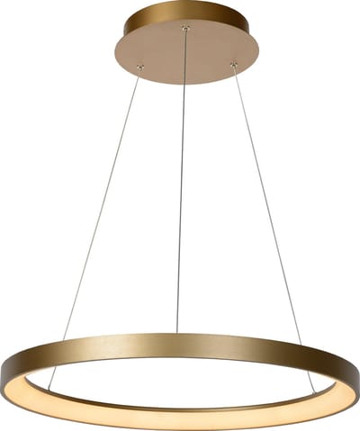 Lucide VIDAL - Hanglamp - Ø 58 cm - LED Dimbaar - 1x48W 2700K - Mat Goud / Messing
