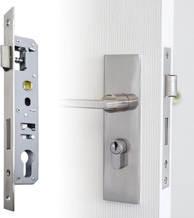 Robuuste 85mm Mortise Lock voor Tuindeuren - RVS Insteekslot voor Metaal met 20mm Frame, Links/Rechts Geschikt