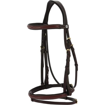 Houten hoofdstellen voor paard van leer Norton Wellington