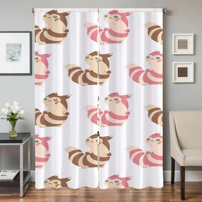 Huisinterieur Keukengordijnen voor Woonkamer 2 Stuks Verduisterende Gordijnen Deurgordijn P-pokemon-n Slaapkamerdecoratie Scheidingswand W50xH70cmx2pcs-CL white