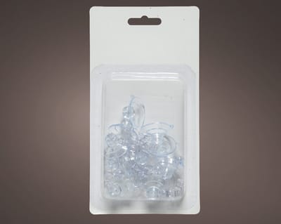 Zuignap met haakje voor lichtstring of Kerstversiering – set van 12 - ø 3cm