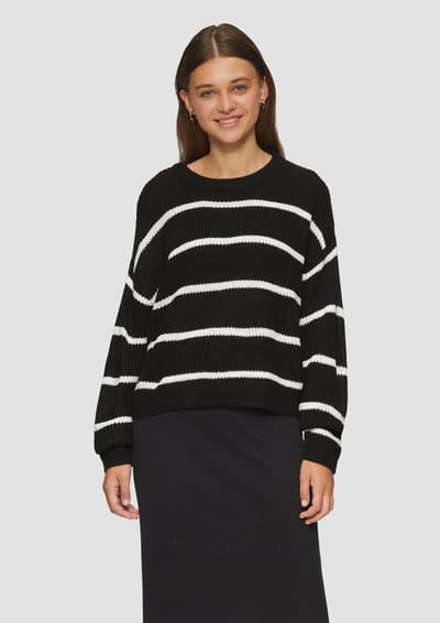 Gestreepte lange mouwen trui dames QS