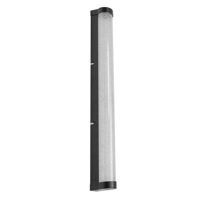 OSRAM ORBIS Tube LED spiegel-/wandlamp, zwart, glas met bubbeleffect, 12W, 1100lm, dimbaar, 3000/4000K verstelbaar via wandschakelaar, 60cm diameter, IP44 bescherming tegen vreemde voorwerpen/spatwater
