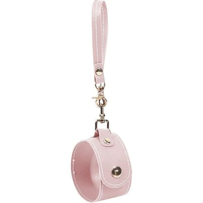1 pièce Clip de rangement portable pour écharpe, Organisateur, Porte-écharpe en cuir PU, Accessoire de mode pour fixer écharpes, chapeaux, gants aux sacs avec fonction porte-clés rose