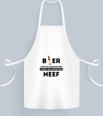 Akyol - bier, nu ik je aandacht heb je bent een geweldige neef Keukenschort - Neef - de beste neef - verjaardagscadeau - verjaardag - cadeau - cadeautje voor neef - neef artikelen - kado - geschenk - gift - 82 bij 71 cm
