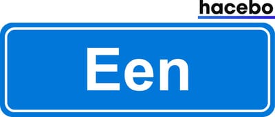 Hacebo - Plaatsnaam Sticker - 29x10 CM - Een sticker - Verkeersborden sticker - grappige cadeaus - Een