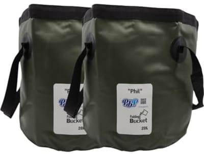 PBP Handige opvouwbare emmer 20L - "PHIL" (2PK) (donkergroen)