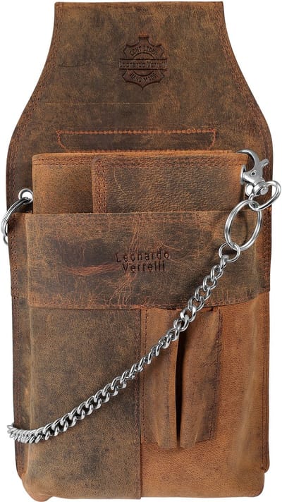 Leonardo Verrelli Leonardo Verrelli unisex portemonnee Echtleren kelnersportemonnee,