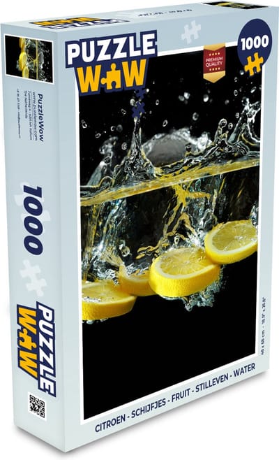 Puzzel Citroen - Fruit - Geel - Stilleven - Water - Legpuzzel - Puzzel 1000 stukjes volwassenen