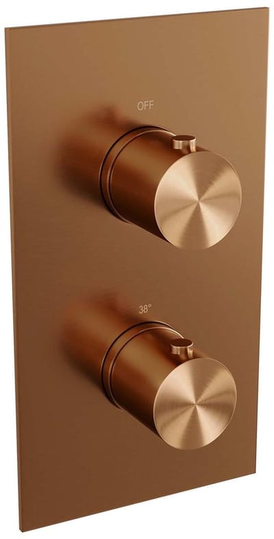 Brauer Copper Edition - 3 Weg - Inbouwthermostaat - In/afbouwdelen - Koper Geborsteld PVD