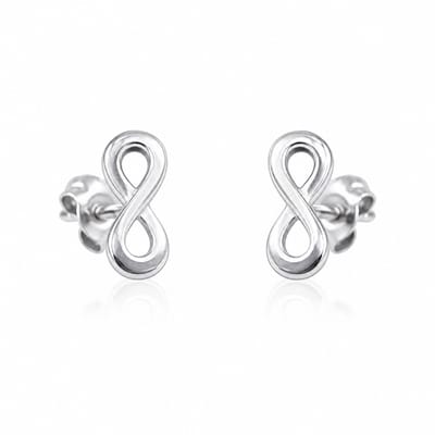 House of Jewels - Infinity Oorknoppen | Oneindigheid Oorstekers - 925 Zilver - Infinity Oorbellen