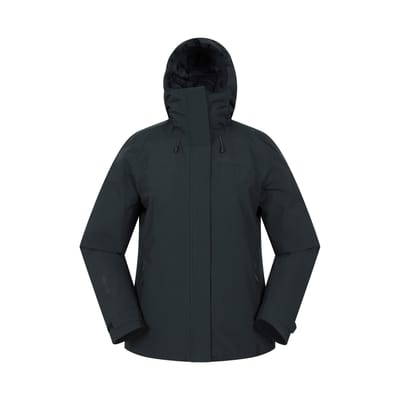 Mountain Warehouse Dames Mallory Korte Waterdichte Gevoerde Jas (Zwart)