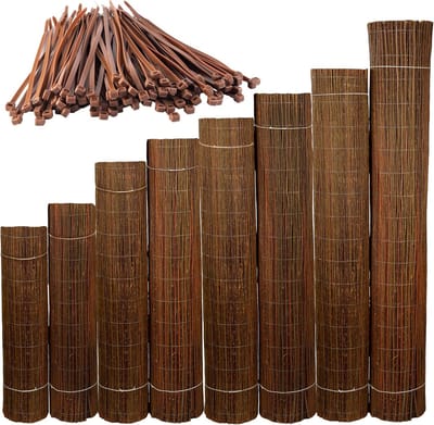 Wilgenmat - Wilgenrol rietenmat - Privacy in tuin - Natuurlijke uitstraling - 200 x 300 cm - Natuurlijk
