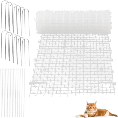 Anti-Cat Thorn Grid 30 x 400 cm - Plastic Kat Afschrikmat voor Tuin, Kattenbescherming en Dierenafschrikking met 12 Spikes