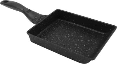 Rechthoekige Koekenpan - Omelet Pan Pannenkoekenpan - Koken voor Thuis - Olievrij Koken - 36.5 cm - Zwart