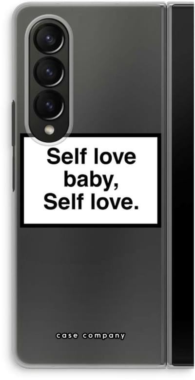 Case Company® - Hoesje geschikt voor Samsung Galaxy Z Fold4 hoesje - Self love - Soft Cover Telefoonhoesje - Bescherming aan alle Kanten en Schermrand