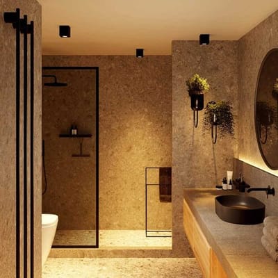 HOFTRONIC - Gibbon Opbouwspot Badkamer IP65 - 2700K warm wit licht - Vierkant (90x90x95 mm) - GU10 - Opbouwspot voor buiten, badkamer en binnen - Zwart