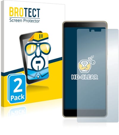 BROTECT - Screenprotector voor Sony Xperia L3 - Folie Beschermfolie transparant 2 Stuks