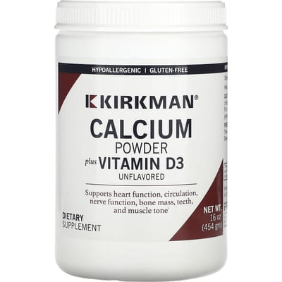 Kirkman Labs, Calcium Ongezoet Poeder met Vitamine D-3, 16 oz (454 gr)