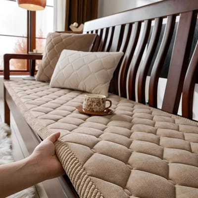 Fluweel Hout Massief Sofahoes Vier Seizoenen Universeel Effen Kleur Antislip Sofa Kussen Sofa Handdoek Huis Voor Woonkamer Decoratie 50x50cm 1pcs