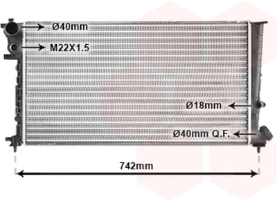Van Wezel - RADIATOR VOOR CITROEN BERLINGO 1996-2002 133023