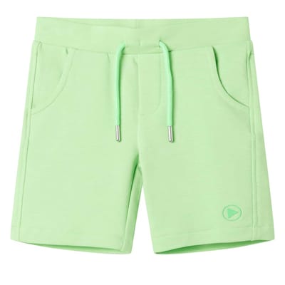 vidaXL Kindershort 128 fluorescerend groen