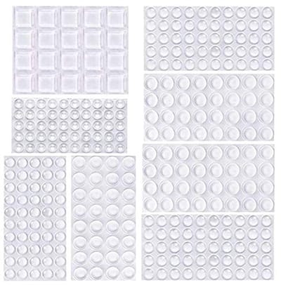 Doorzichtige zelfklevende bufferpads - 316 stuks - Geluidsdempende bumpers voor meubels en deuren - 8 maten