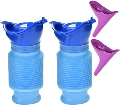 Urinezak - Urinoir - Nood Unisex Toilet Set - Herbruikbare Emergency WC voor Vrouwen en Mannen - 750ML Plastuit & Plaszak - Camping Toilet & WC voor in de Auto（2 sets）