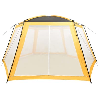 vidaXL - Zwembadtent - 660x580x250 - cm - stof - geel