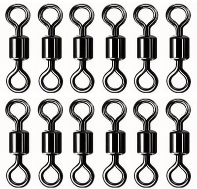 Allecto - Rolling Vissen Swivels - Hoge Sterkte - Zwart - Vissen