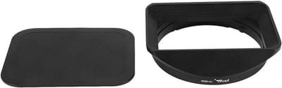 Lenskap voor Sony FE 85mm F1.8 - Vierkante Metalen Lens Hood met Dop voor Bescherming en Schaduw
