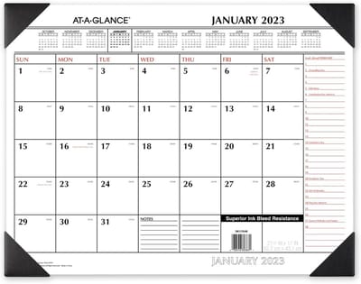 Grote Maandelijkse Bureaukalender en Onderlegger 2023 - 12 Maanden Planning