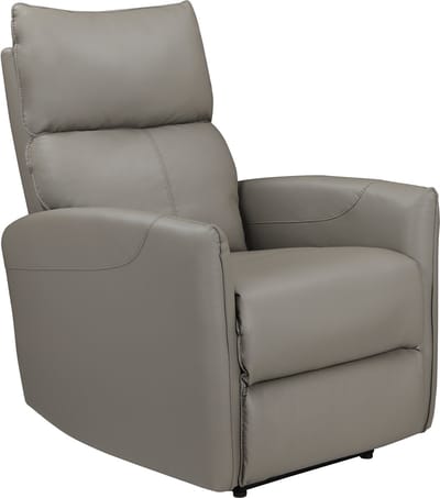 Pineto-Relaxfauteuil met elektrische functie in PU lichtgrijs